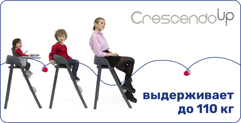 Эволюционный стульчик Crescendo Up 3 в 1: от 6 месяцев до 99 лет+