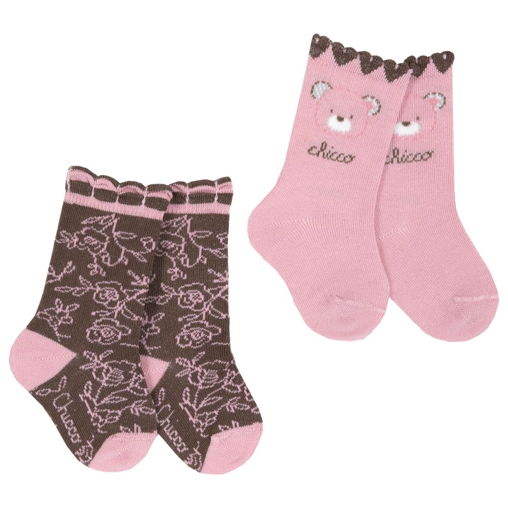 Шкарпетки (2 пари) Flowers, арт. 090.13152.015, колір Розовый
