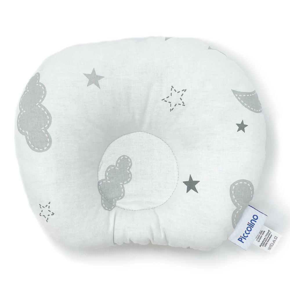 Ортопедична подушка Piccolino "Honey dreams" для новорожденных, 20х23 см, арт. 111805.01, колір Серый