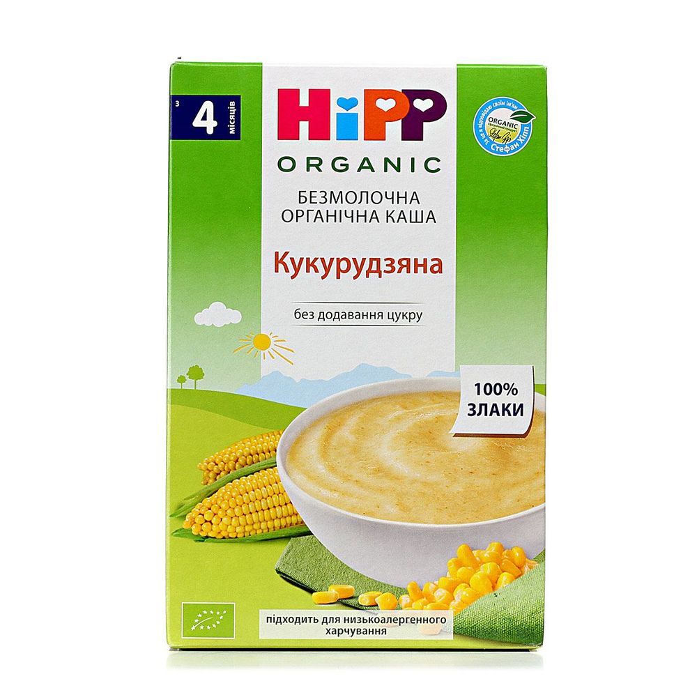 Органическая безмолочная каша HiPP Кукурузная, с 4 мес., 200 г, арт. 1123224