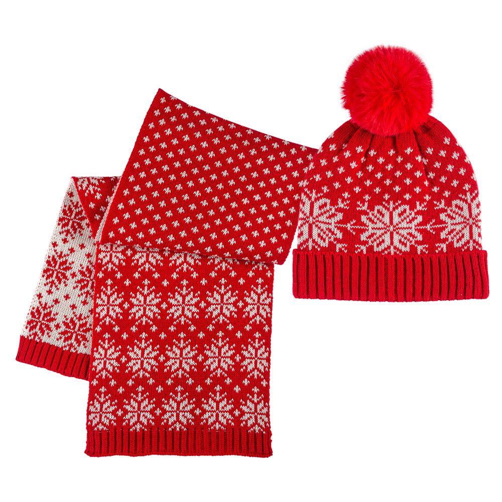 Комплект Red: шапка и шарф, арт. 090.04982.075, цвет Красный
