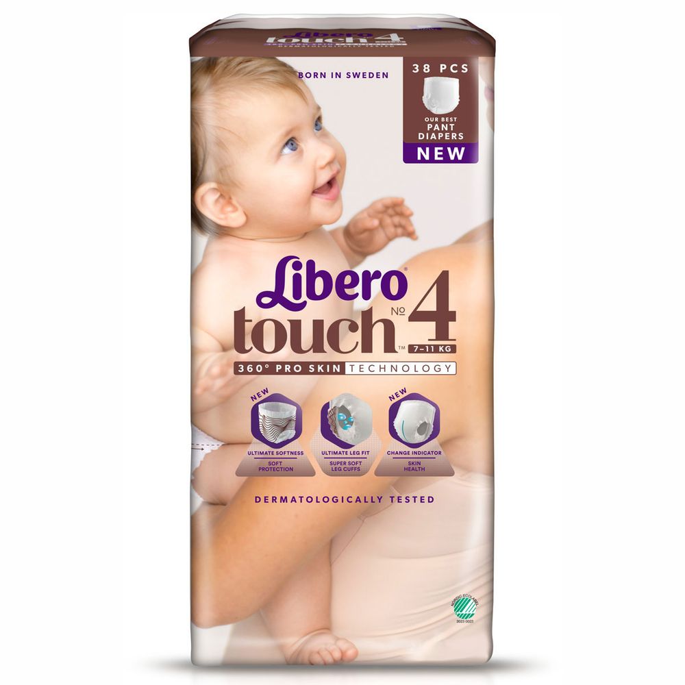 Підгузки-трусики Libero Touch, розмір 4, 7-11 кг, 38 шт, арт. 6698-05
