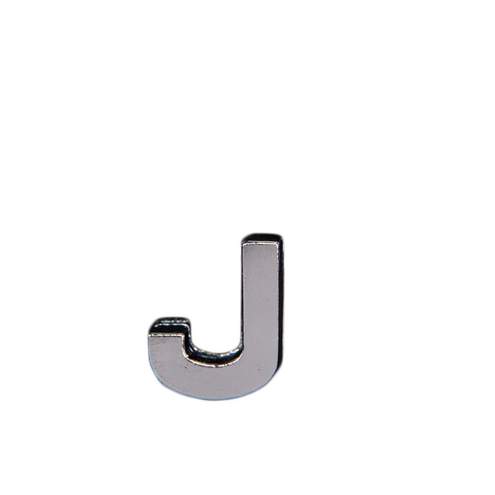Металлическая буква J, арт. GMLT00920, цвет Серебряный
