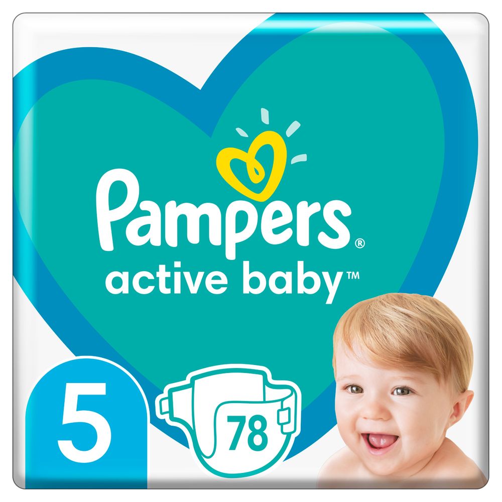Подгузники Pampers Active Baby, размер 5, 11-16 кг, 78 шт, арт. 8001090950536