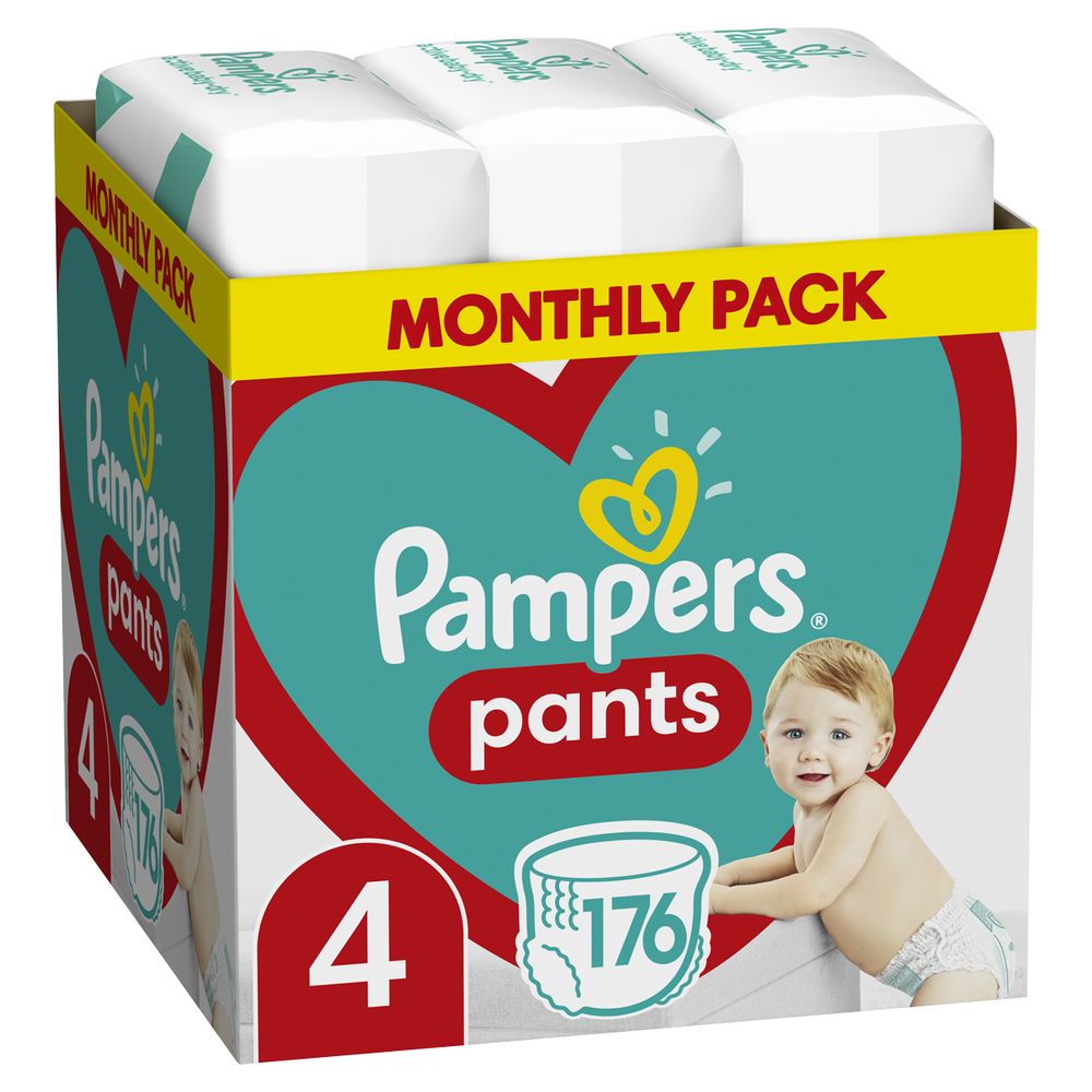 Підгузки-трусики Pampers Pants, розмір 4, 9-15 кг, 176 шт, арт. 8006540068557