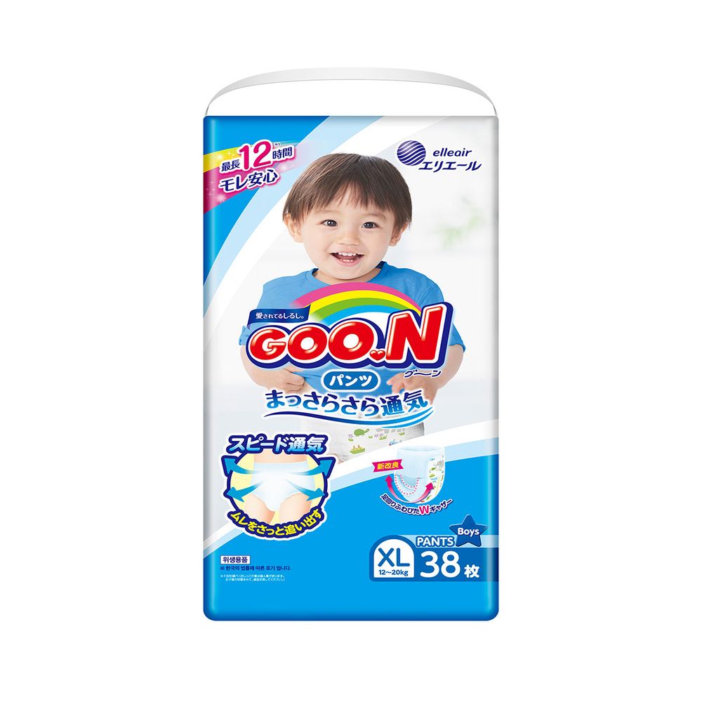 Підгузки-трусики Goo.N для хлопчика, розмір XL, 12-20 кг, 38 шт, арт. 843098