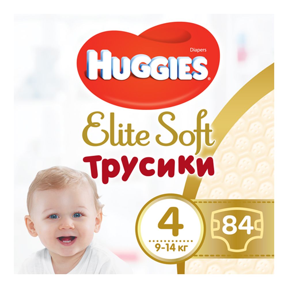 Підгузки-трусики Huggies Elite Soft, розмір 4(L), 9-14 кг, 84 шт, арт. 5029053547107