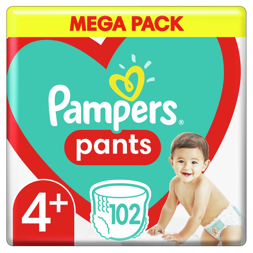 Підгузки-трусики Pampers Pants, розмір 4+, 9-15кг, 102 шт, арт. 8006540069479