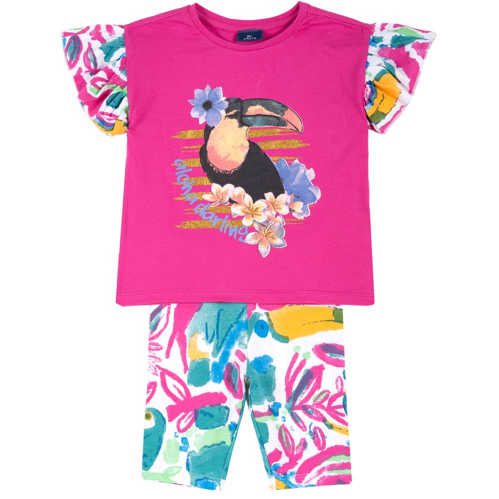 Костюм Aloha: футболка и шорты, арт. 090.76531.018, цвет Малиновый