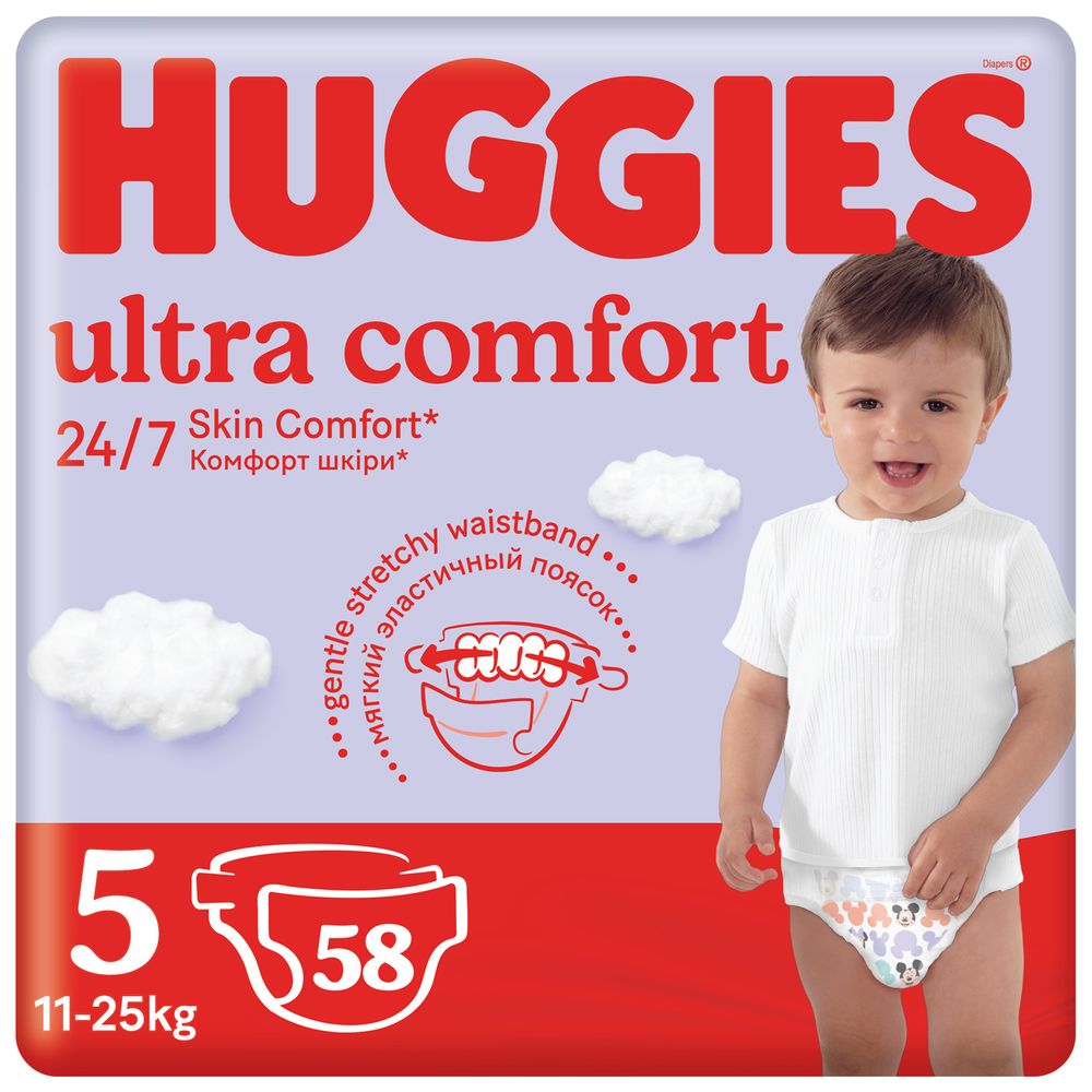 Подгузники Huggies Ultra Comfort, размер 5, 11-25 кг, 58 шт, арт. 5029053548784
