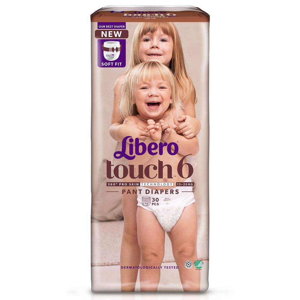 Подгузники-трусики Libero Touch, размер 6, 13-20 кг, 30 шт, арт. 8250-01