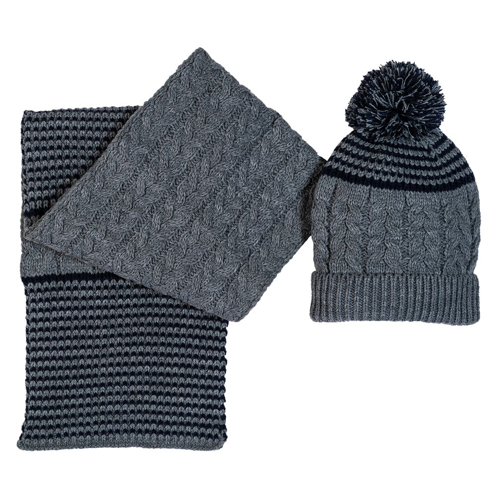 Комплект Cory: шапка и шарф, арт. 090.04957.098, цвет Серый