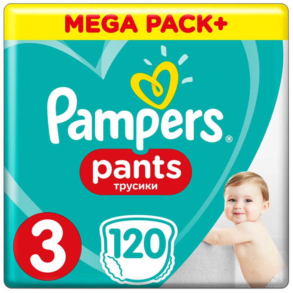 Підгузки-трусики Pampers Pants, розмір 3, 6-11кг, 120 шт, арт. 4015400697527