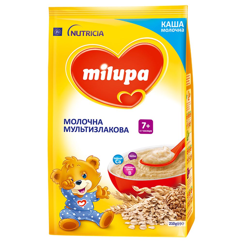 Молочная мультизлаковая каша Milupa, с 7 мес., 210 г, арт. 5900852047442