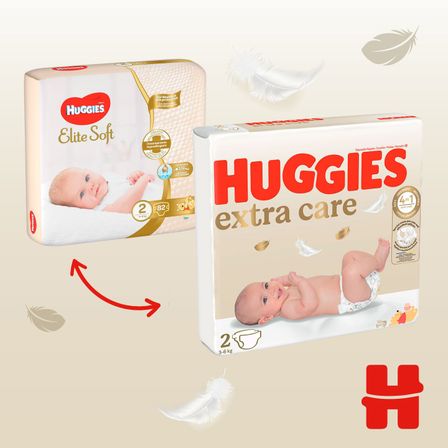 Подгузники Huggies Elite Soft, размер 2, 4-6 кг (3-6 кг), 164 шт., арт. 5029053547992