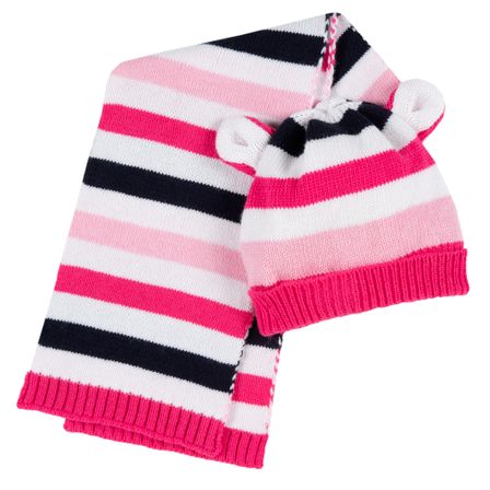 Комплект Pink bear: шапка и шарф, арт. 090.04724.018, цвет Розовый