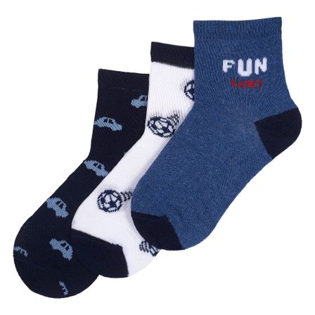 Шкарпетки (3 пари) Gamer, арт. 090.05927.088, колір Синий