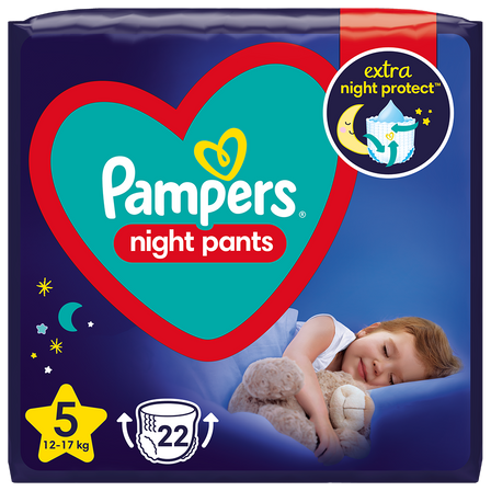 Підгузники-трусики Pampers Night Pants, розмір 5, 12-17 кг, 22 шт, арт. 8006540234730