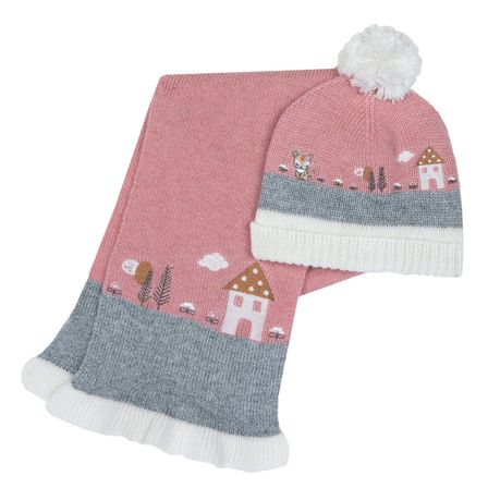 Комплект Teresa: шапка та шарф, арт. 090.04929.030, колір Розовый