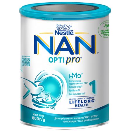 Суха молочна суміш NAN 1 Optipro з олігосахаридами 2'FL, від народження, 800 г, арт. 12553039
