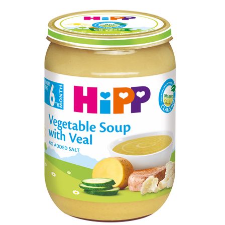 Органический суп HIPP с овощами и нежной телятиной, с 6 мес., 190 г, арт. 1999017