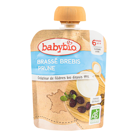 Органічний молочне пюре Babybio з овечого молока, зі сливою, з 6 міс. , 85 г, арт. 54090.00