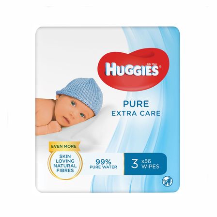 Серветки вологі Huggies Pure Extra Care, 56шт х 3уп., арт. 5029054222119