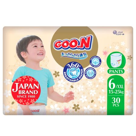 Подгузники-трусики Goo.N Premium Soft, размер 6/2XL, 15-25 кг, 30 шт., арт. F1010101-159