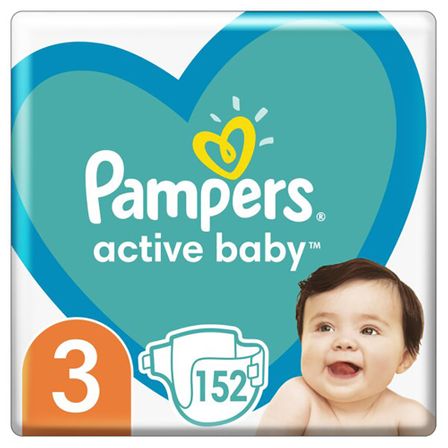 Подгузники Pampers Active Baby, размер 3, 6-10 кг, 152 шт, арт. 8001090951533