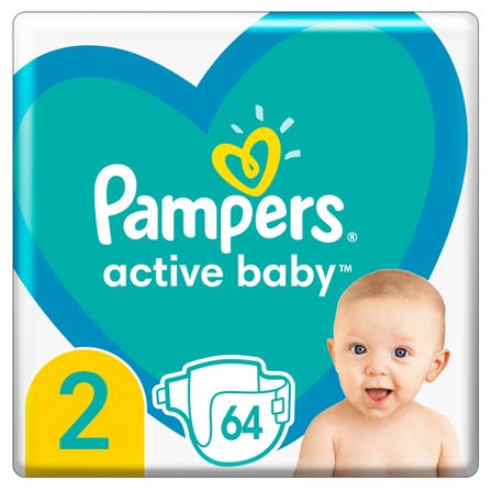 Подгузники Pampers Active Baby, размер 2, 4-8 кг, 64 шт, арт. 8006540045428