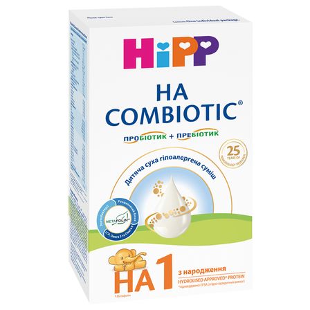 Гіпоалергенна суха молочна суміш HiPP НА Combiotic 1, з народження, 350 г, арт. 1031071