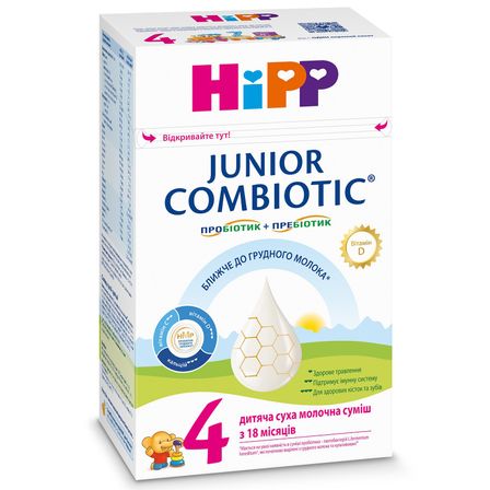Cуха молочна суміш HiPP Combiotic Junior 4, з 18 міс., 500 г, арт. 1031091