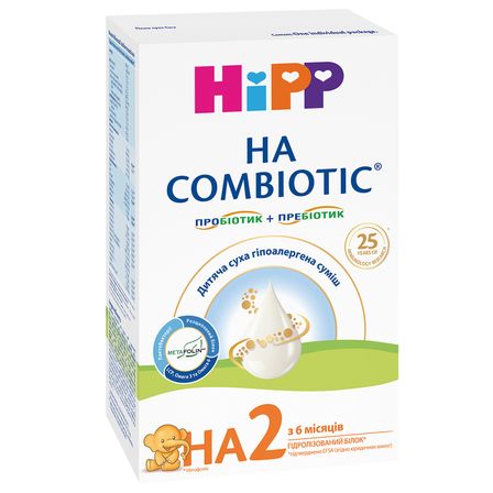 Гіпоалергенна суха молочна суміш HiPP НА Combiotic 2, з 6 міс., 350 г, арт. 1031072