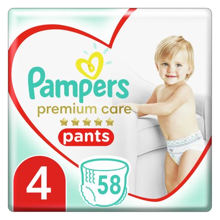 Підгузки-трусики Pampers Premium Care, розмір 4, 9-15 кг, 58 шт, арт. 8001090759993