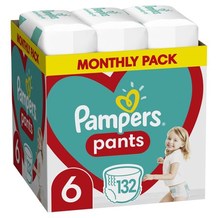 Подгузники-трусики Pampers Pants, размер 6, 15+ кг, 132 шт, арт. 8006540068632