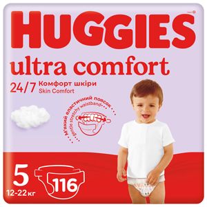 Подгузники Huggies Ultra Comfort, размер 5, 12-22 кг, 116 шт, арт. 5029053590530