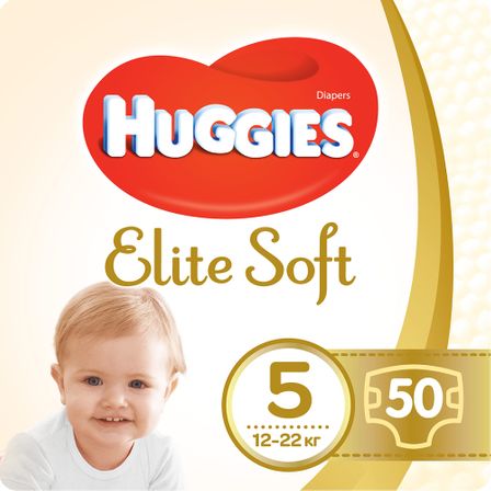 Подгузники Huggies Elite Soft, размер 5, 12 - 22 кг, 50 шт, арт. 5029053578132