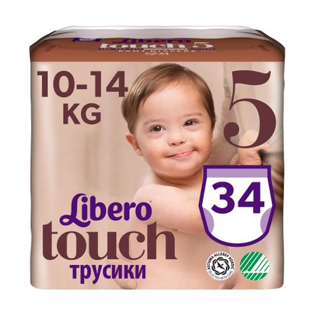 Подгузники-трусики Libero Touch, размер 5, 10-14 кг, 34 шт, арт. 8248-01
