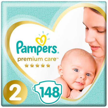 Подгузники Pampers Premium Care, размер 2, 4-8 кг, 148 шт, арт. 4015400770275