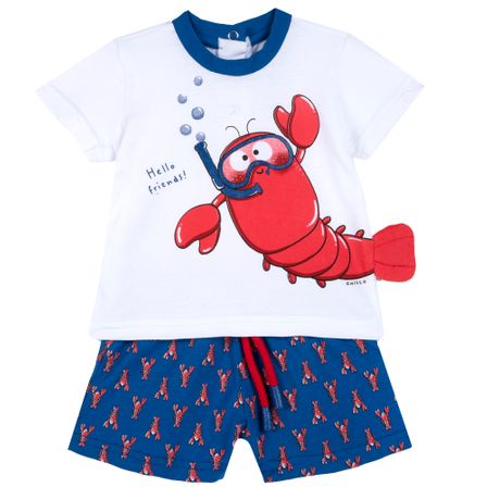 Костюм Cool lobster: футболка та шорти, арт. 090.76626.038, колір Голубой