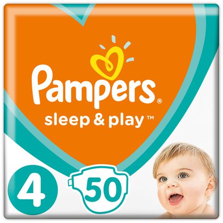 Подгузники Pampers Sleep & Play, размер 4, 9-14 кг, 50 шт, арт. 8001090669056
