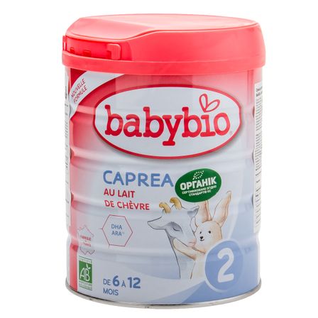 Органічна суха молочна суміш Babybio Caprea 2 з козиного молока, 6-12 міс., 800 г, арт. 58052