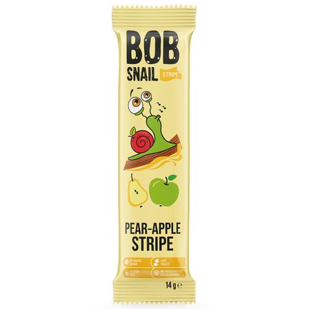 Страйпс натуральный яблочно-грушевый Bob Snail Равлик Боб, от 3 лет, 14 г, арт. 4820206080714