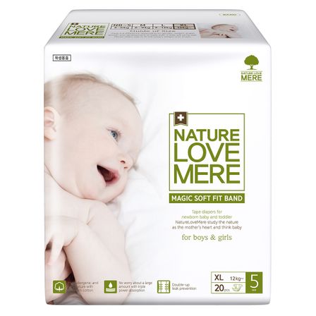 Подгузники Nature Love Mere Magic Soft Fit, размер 5 (XL), от 12 кг, 20 шт, арт. 8809402093687