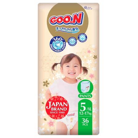 Підгузки-трусики Goo.N Premium Soft, розмір 5/XL, 12-17 кг, 36 шт., арт. F1010101-158