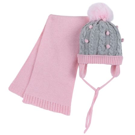 Комплект Janet: шапка и шарф, арт. 090.04945.010, колір Розовый