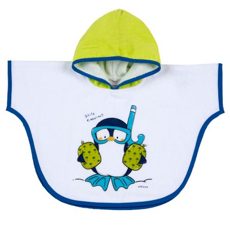 Рушник-пончо Jolly penguin , арт. 090.40973.038, колір Голубой