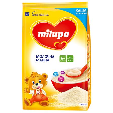 Молочная манная каша Milupa, с 6 мес., 210 г, арт. 5900852930096