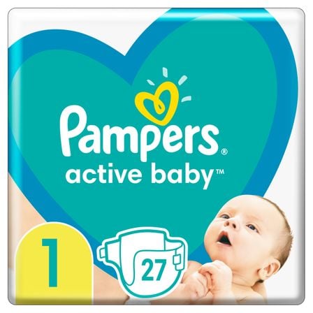 Подгузники Pampers Active Baby, размер 1, 2-5 кг, 27 шт, арт. 8001090910080