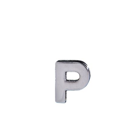 Металлическая буква P, арт. GMLT00926, цвет Серебряный